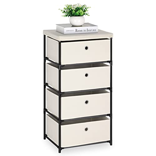 Spacious and Versatile Storage Chest with 4 Fabric Drawers