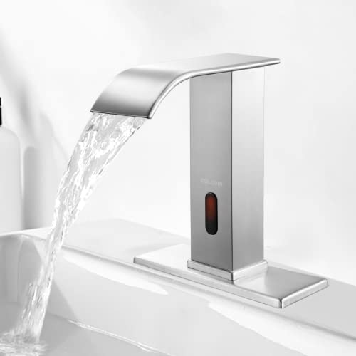 Touchless Bathroom Faucet with Temperature Mixer