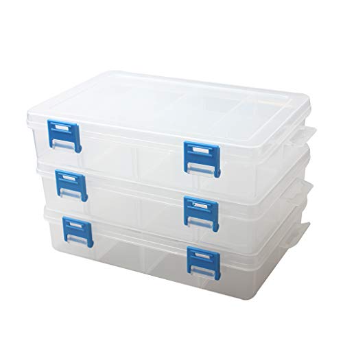 BangQiao Plastic Parts Storage Case with Adjustable Dividers