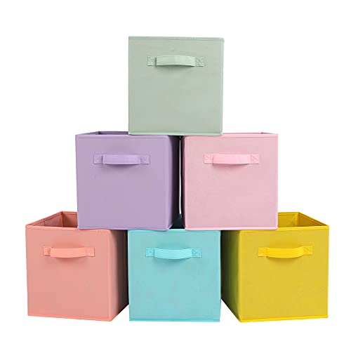 Stero Fabric Storage Bins 6 Pack with Handles