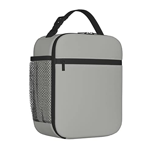 KIPBELIF Insulated Lunch Bags for Women - Large Tote Adult Lunch Box for Women with Shoulder Strap, Side Pockets and Water Bottle Holder, Gray, Extra