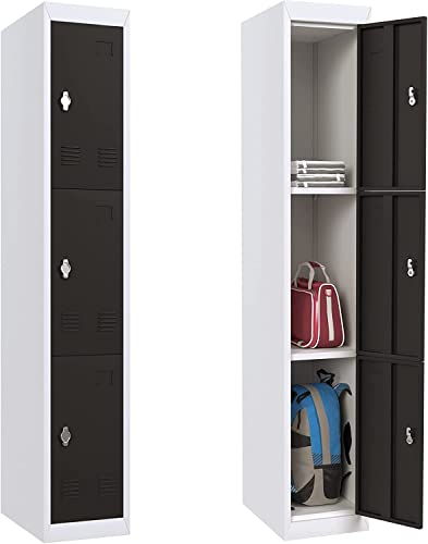 SUPEER Metal Lockers - Tall Steel Storage Lockers for School, Gym, Home, Office