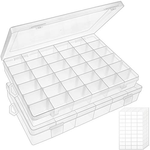 OUTUXED Plastic Organizer Box Container Craft Storage - 36 Grids