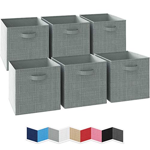Cube Storage Baskets - Set of 6 Heavy-Duty Storage Cubes For Storage and Organization