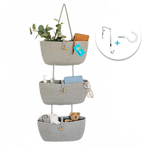 Stylish Gray Hanging Baskets for Versatile Organizing