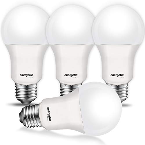 Energetic 75W LED Light Bulbs, Cool White 4000K, 4 Pack