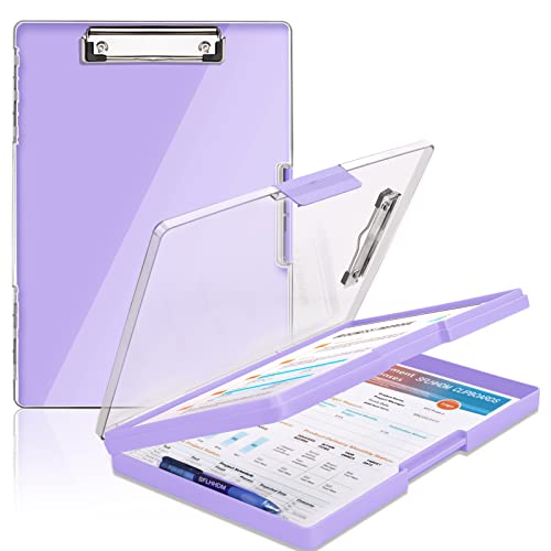 Storage Clipboard with Dual-Layer Design and Transparent Top Panel