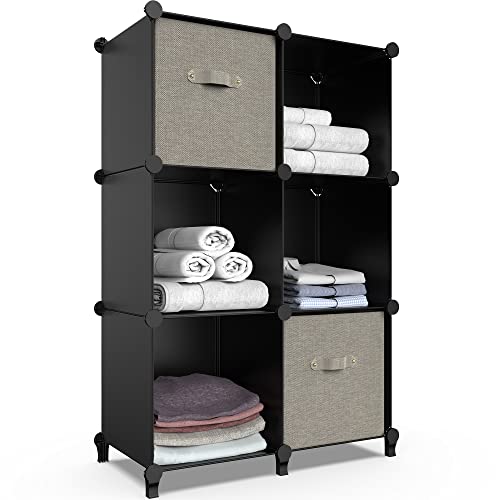 6-Cube Closet Organizer Storage Shelf