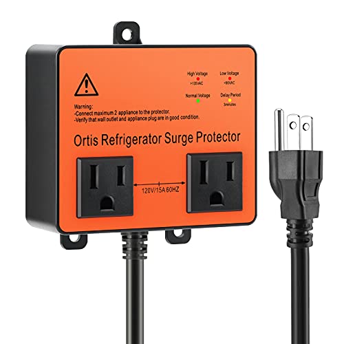 Refrigerator Surge Protector with Double Outlet Voltage Protection