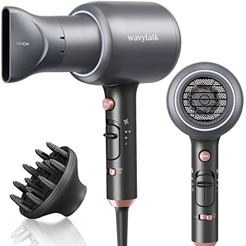 Wavytalk Ionic Hair Blow Dryer for Curly Hair with Diffuser