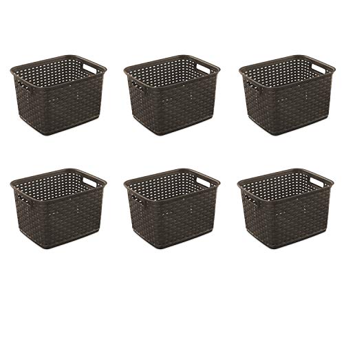 Sterilite Tall Weave Basket, 6-Pack - Durable and Stylish Storage Solution