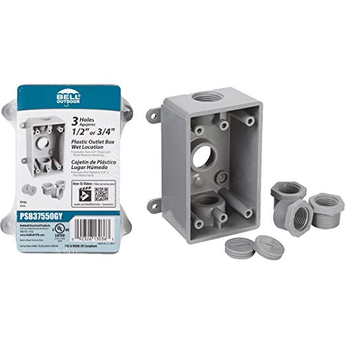 BELL PSB37550GY Weatherproof Threaded Outlets - Gray