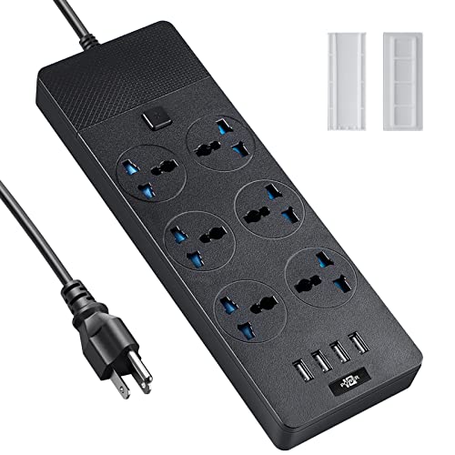 Universal Power Strip with USB Ports and Multiple Outlets