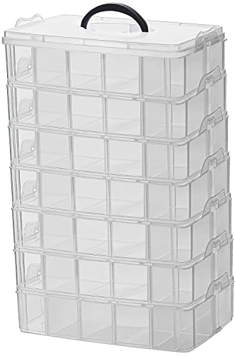 Stackable Storage Container with Adjustable Compartments