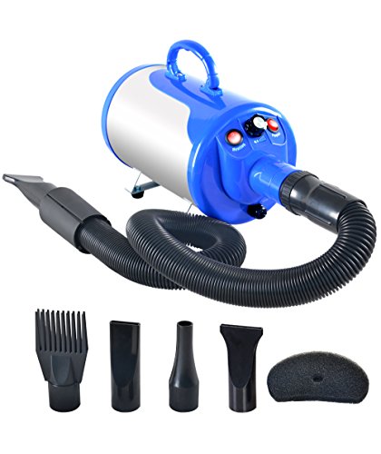 SHELANDY Pet Hair Force Dryer with Heater (Blue)