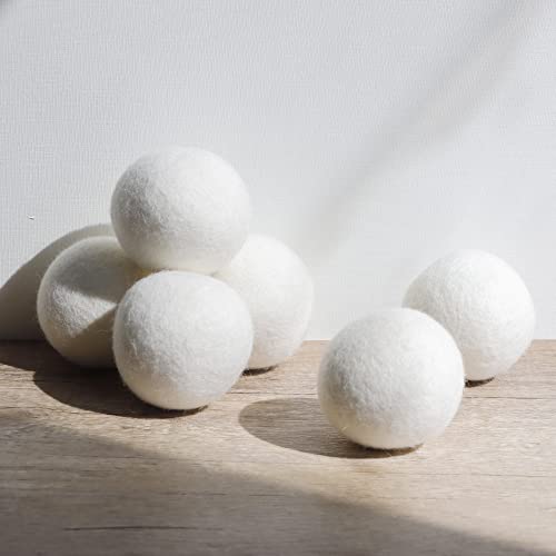 Lauterye Wool Dryer Balls - Organic New Zealand Wool, Natural Fabric Softener