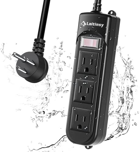 Waterproof Outdoor Power Strip with 3 Outlets