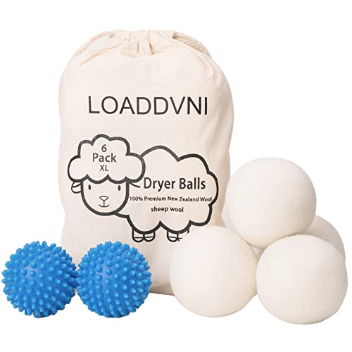 Wool and Plastic Dryer Balls Organic XL - Save Time, Money, Energy