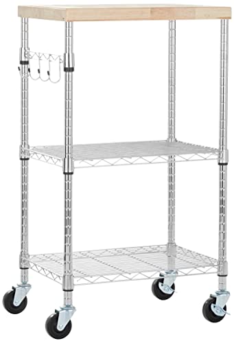 Microwave Rack Cart with Adjustable Shelves