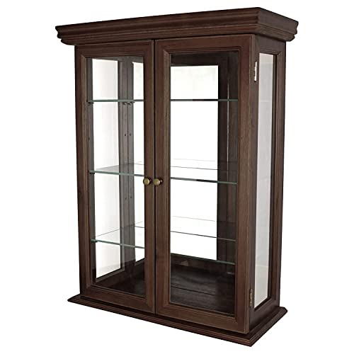 Country Tuscan Wall Curio Display Cabinet