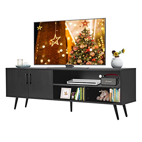 Panana 62.99" Black TV Stand with Large Storage Space