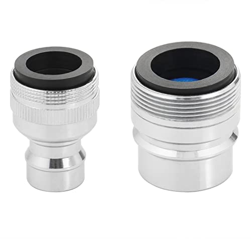 2 Pack Dishwasher Faucet Adapter – 15/16-27 Male & 55/64-27 Female, Brass Quick Connect For Portable Dishwashers