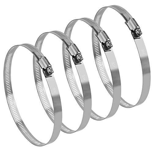 LOKMAN 4 Pack Stainless Steel Hose Clamps