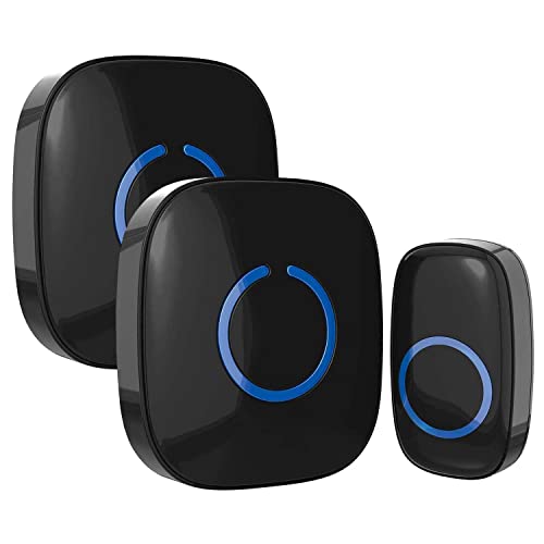 SadoTech Wireless Doorbell - 1 Push-Button Ringer & 2 Chime Receivers