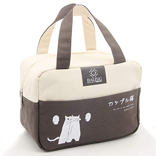 RICHTRUE Kawaii Lunch Bag for Girls Lunch Box Insulated Cute Lunch Bags for  Women with Bear Pendant (A)