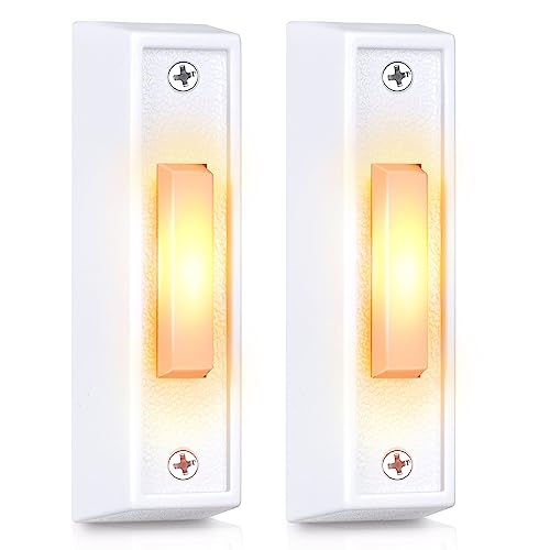 LED Doorbell Button, Wall Mounted Door Opener Switch (2 Pack)