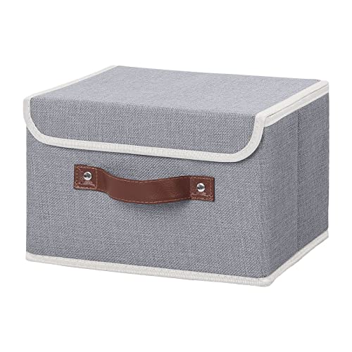 ANMINY Gray Storage Bin with Lid Storage Boxes