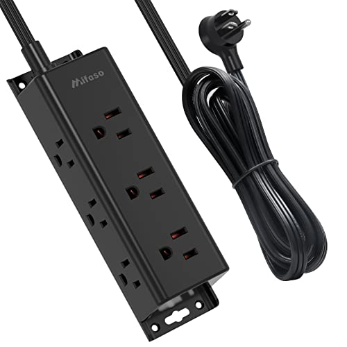 Compact Power Strip Surge Protector with 9 Outlets and Long Cord