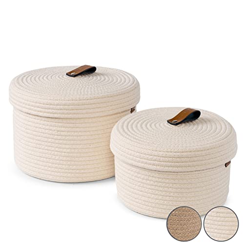 Stylish and Functional Round Baskets with Lids