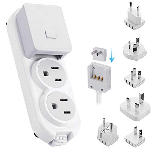 Ceptics Travel Power Strip - Small & Compact - Surge Protector