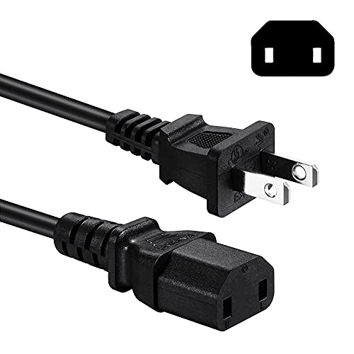 2 Prong AC Power Cord Replacement for Gaming Consoles
