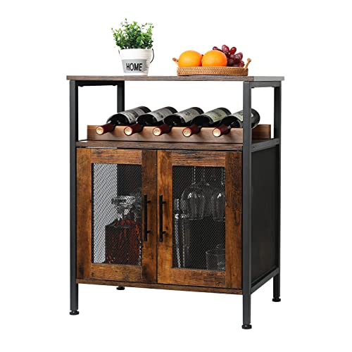 X-cosrack Wine Bar Rack Cabinet with Detachable Wine Rack