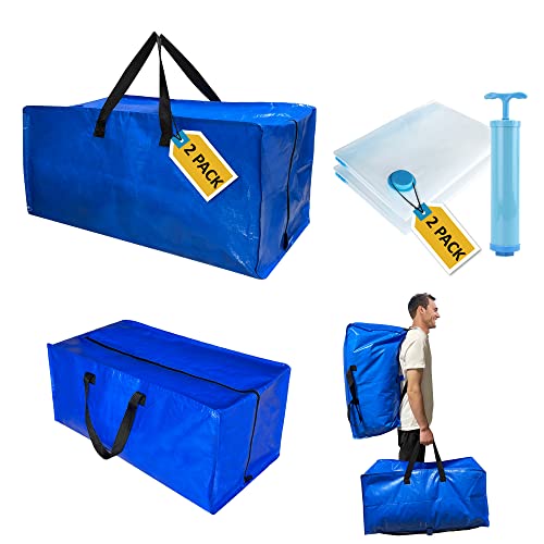 Moving Bags with Backpack Straps and Vacuum Storage Bags