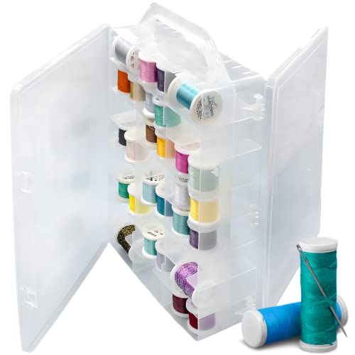 Sewing Organizer with 46 Adjustable Compartments