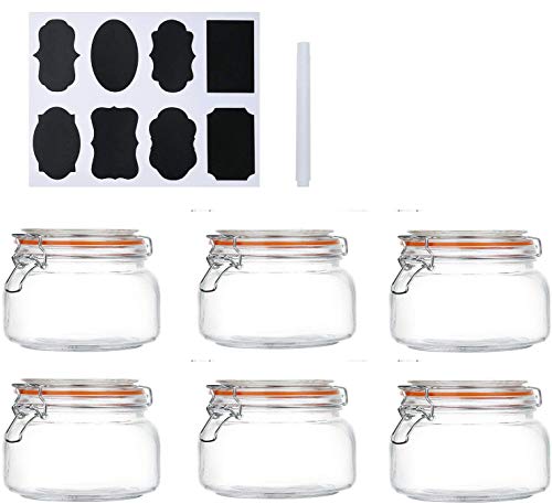 Encheng 16 oz Glass Jars