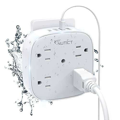 Waterproof Surge Protector with Power Strip and USB Ports