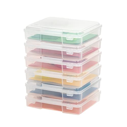 IRIS USA Portable Project Storage Case, 6-Pack, Clear