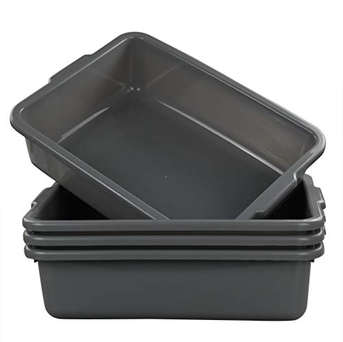 Eagrye 4-Pack Bus Tubs, Commercial Tote Box