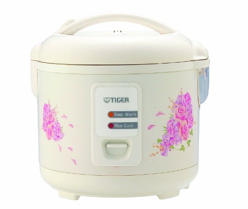 Tiger Floral White Rice Cooker