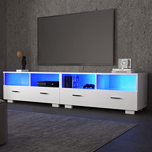 LED TV Stand with Storage Drawers for 85 Inch TV