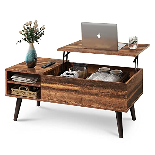 WLIVE Lift Top Coffee Table with Hidden Compartment