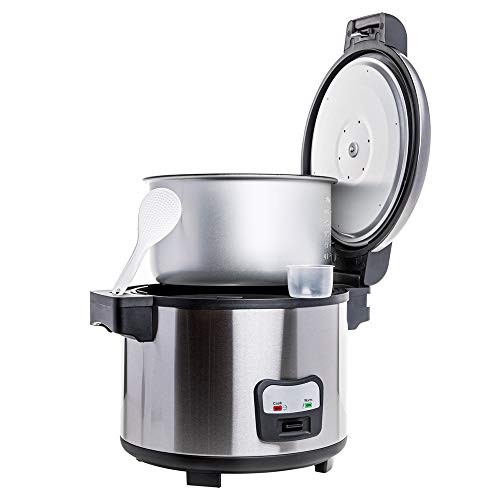 60 Cups Large Rice Cooker with Hinged Lid