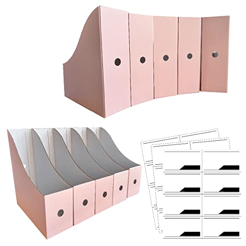 12 Pack Cardboard Magazine Holder - Stylish and Durable Storage Solution for Desk