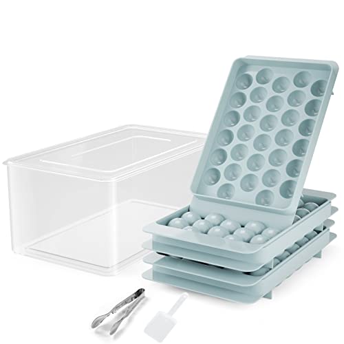 Round Ice Cube Tray with Lid and Accessories