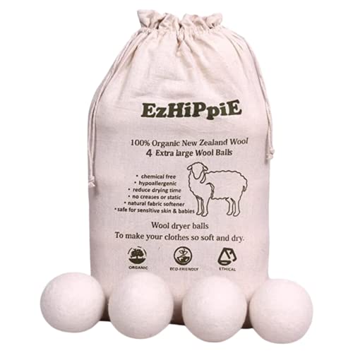 Organic Wool Dryer Balls, Reduce Static and Wrinkles