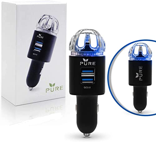 Car Air Purifier & Charger Accessory - Eliminate Allergens, Odors, and Pollutants